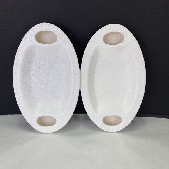 Vintage Hand Painted White Ducks Geese Plaster Wall Décor Set of 2 - Picture 4 of 10